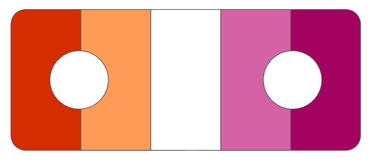 1.5" Lesbian Pride Flag