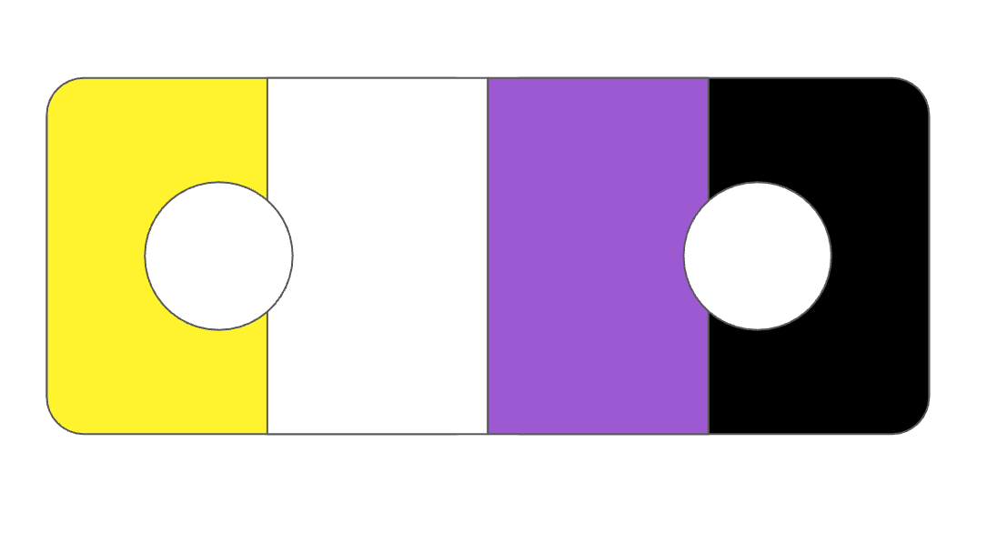 1.5" Non-Binary Pride Flag (Ship ~3/14)